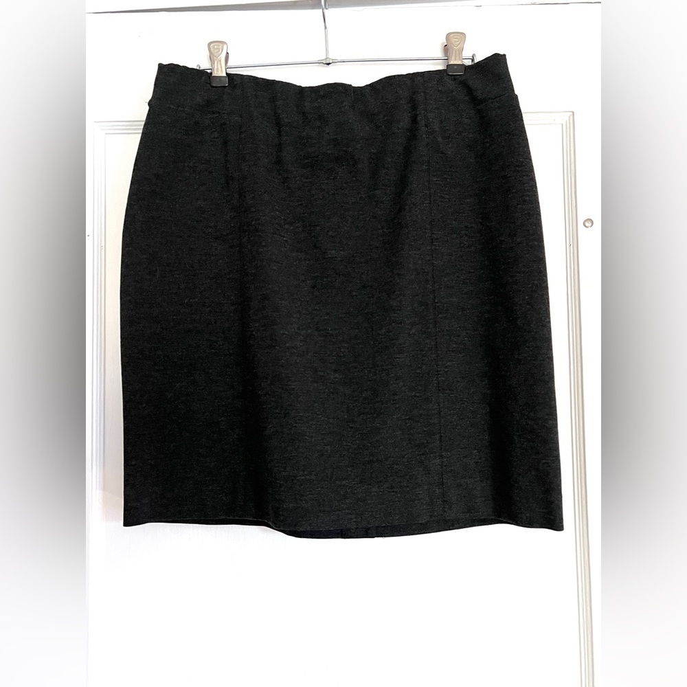 J. Jill charcoal gray ponte pencil pull on skirt S Petite